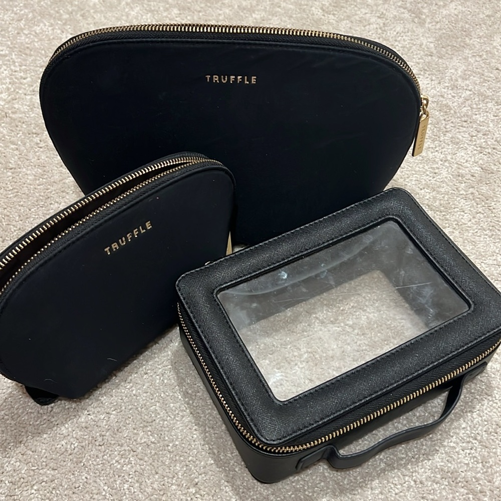 Truffle privacy pouch and La Palma travel case